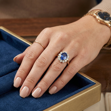 Round Cut Sri Lanka Blue Sapphire Natural Earth Mined DIAMOND ( NOT LAB GROWN )s 3 Ct Ring