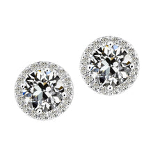 Real Brilliant Diamond Earrings 2 ct 14K White Gold – main view