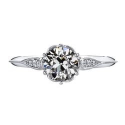 Brilliant Diamond Filigree Engagement Ring 2 ct in 14K White Gold