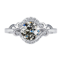 Diamond Halo Ring 2-ct 14 Karat White Gold – main view