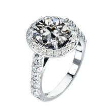 Brilliant Diamond Halo Ring 3.50-ct 14 Karat White Gold – main view