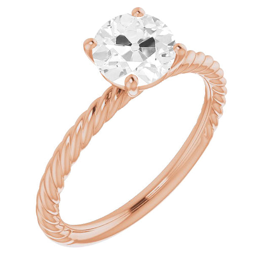 Diamond Solitaire Ring 2-ct 14 Karat Rose Gold – main view