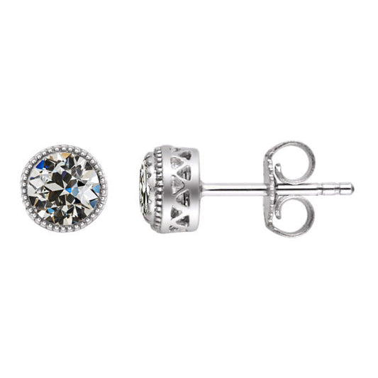 High-End Fine Diamond Drop Earrings 1 ct – main view