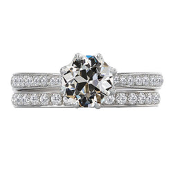 Antique European Brilliant Diamond Proposal Ring 3.50 ct – 14K