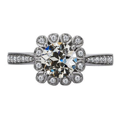 Brilliant Diamond Halo Engagement Ring 2 ct F/VS1 – 14 Karat