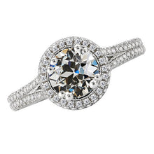 Fine Diamond Halo Engagement Ring 1.75-ct 14K White Gold – main view