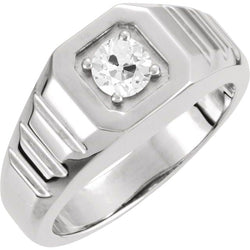 Fine Diamond Old Mine Cut Solitaire Ring 2 ct – 14 Karat White