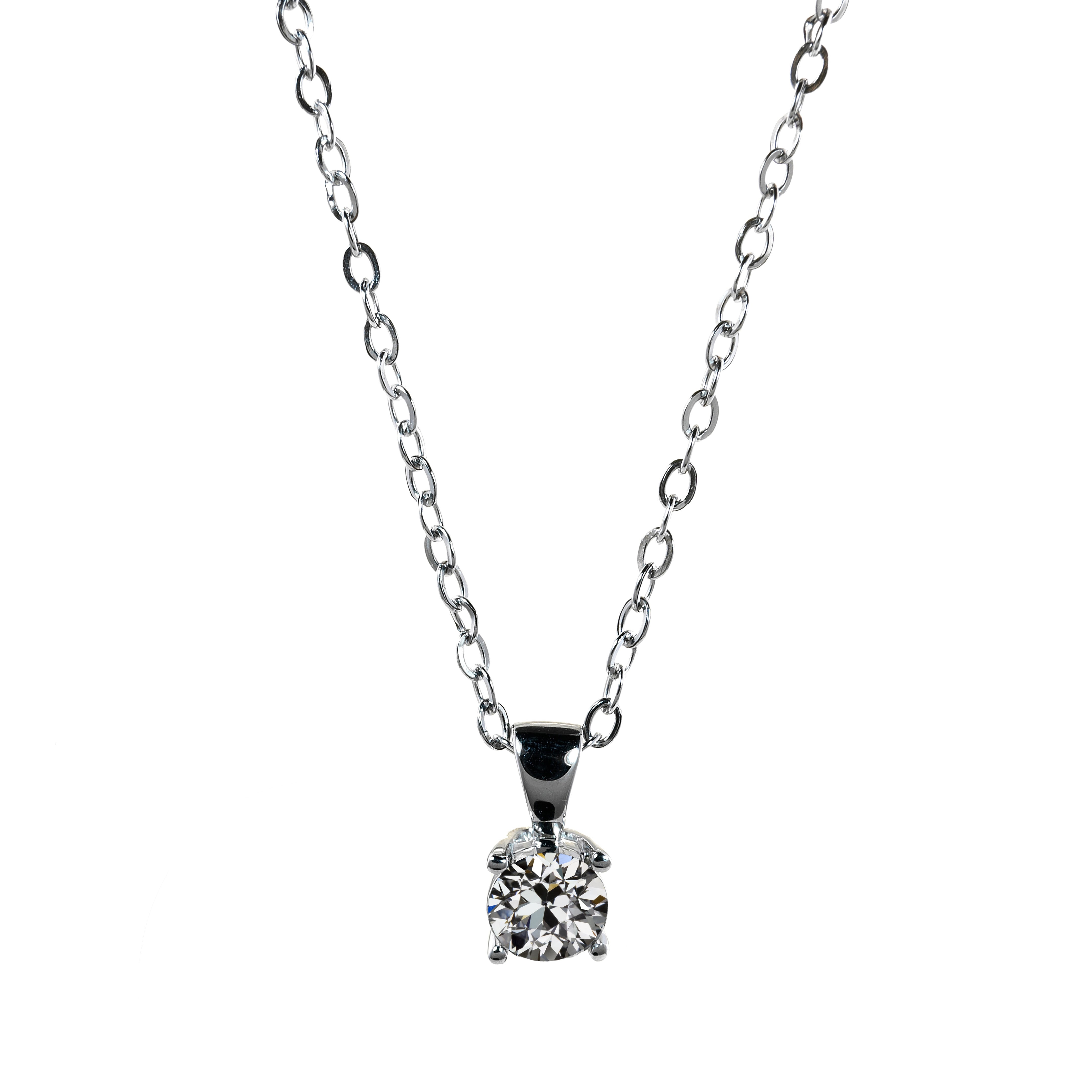 Earth-Mined Fine Diamond Pendant Necklace – main view