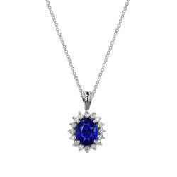 Luxurious Cornflower Blue Sapphire Gemstone Pendant 1 ct – 14K