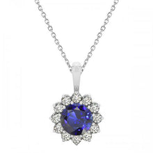 Refined Royal Blue Sapphire Stone Pendant Necklace 1.50 ct – main view