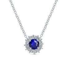 Brilliant Blue Sapphire Precious Stone Pendant 1 ct – main view