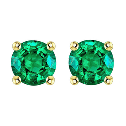 14 Karat Two Tone Gold GIA Certified Colombian Emerald Gemstone
