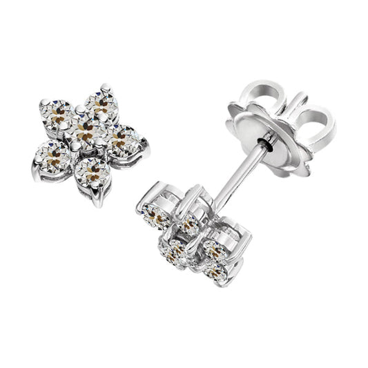 Antique Cushion Fine Diamond ring in 14K White Gold – main view