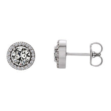 Authentic Fine Diamond Stud Earrings – main view