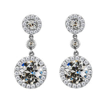 Natural Brilliant Diamond Earrings 1 ct 14K White Gold – main view