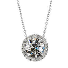 Fine Diamond Old Mine Cut Halo in 14 Karat White Gold – main view