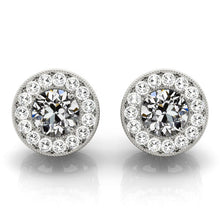 Earrings 14 Karat White Gold with Fine Diamond – main view