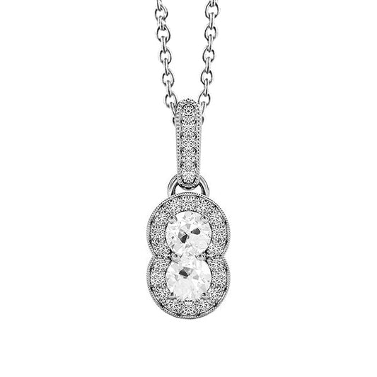 Pendant Necklace 14K White Gold with Brilliant Diamond – main view
