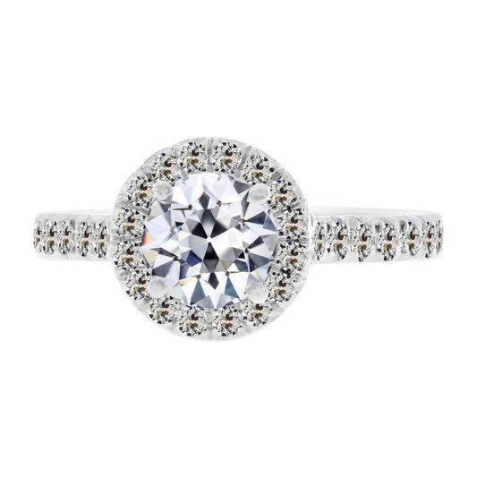 Timeless Diamond Halo Setting Ring 3.50 ct – main view