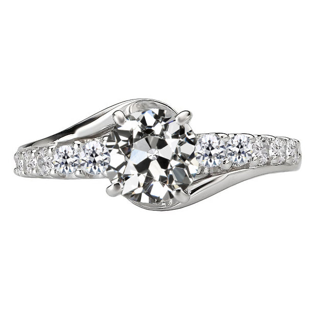 High-End Solitaire with Side Stones 3 ct – main view