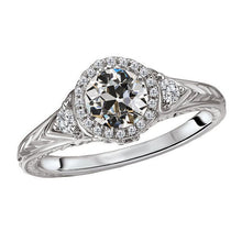 Fine Diamond Halo Engagement Ring 2-ct 14K White Gold – main view