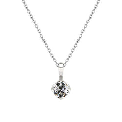 14K White Gold Brilliant Diamond Drop Pendant – 1-ct Antique