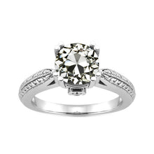 Antique Cushion Brilliant Diamond ring in 14K White Gold – main view