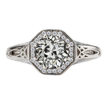 Halo Setting Ring 14K White Gold with Brilliant Diamond – main view