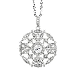 0.50 ct Fine Diamond Drop Pendant in 14 Karat White Gold