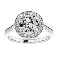 Earth-Mined Fine Diamond Solitaire Ring with Accents – main view