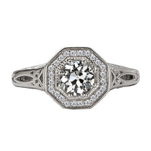 Earth-Mined Fine Diamond Halo Ring – main view