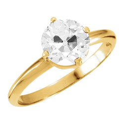 Fine Brilliant Diamond Solitaire Engagement Ring 3.50 ct – 14