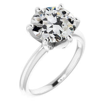 Genuine Brilliant Diamond Solitaire Engagement Ring – main view