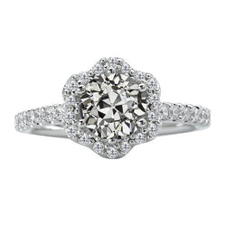 Elegant Solitaire Ring with Accents – Fine Diamond 1.50 ct |