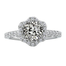 Real Fine Diamond Solitaire Ring with Accents 1.50 ct 14K White Gold – main view