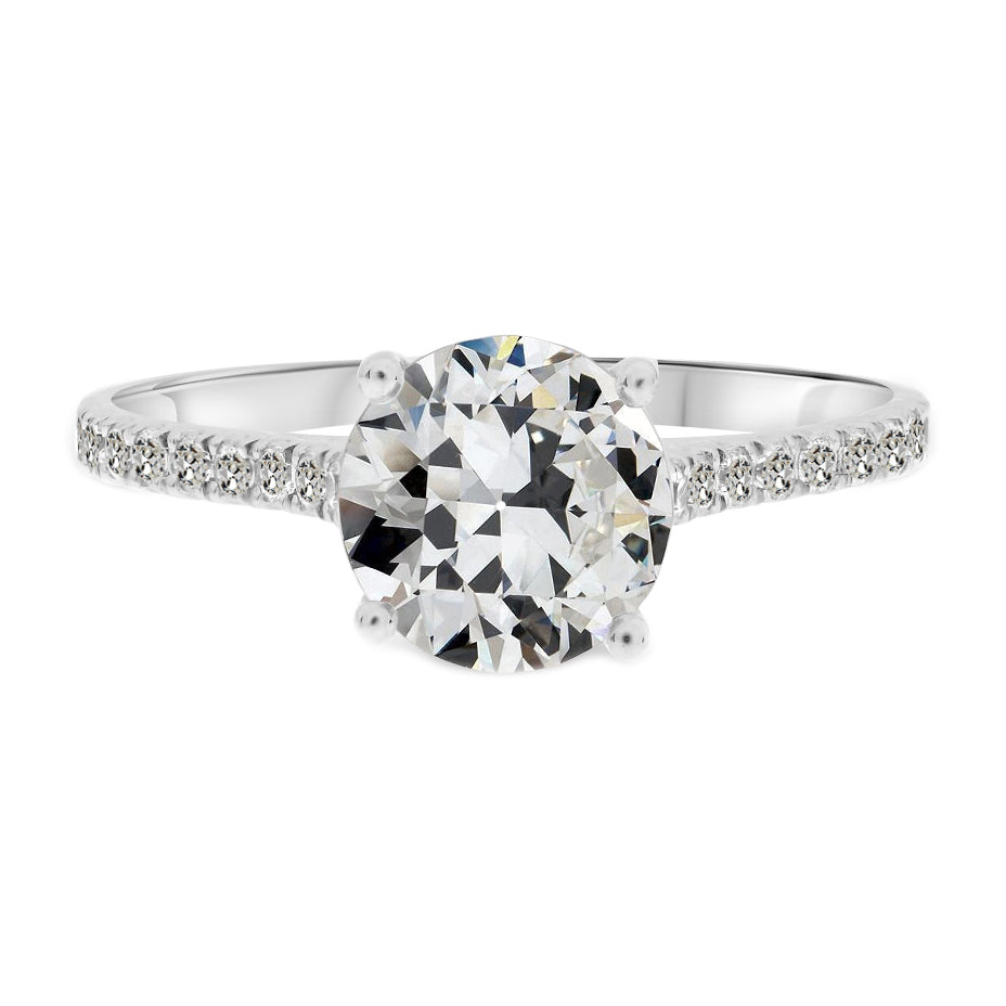 Artisan Fine Diamond Solitaire with Side Stones 3.50 ct – main view