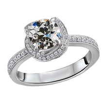 Luxurious Fine Diamond Solitaire Ring with Accents 3 ct – main view