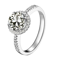Halo Setting Ring 14 Karat White Gold with Diamond – main view