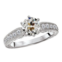 Genuine Brilliant Diamond Proposal Ring 2 ct 14K White Gold – main view