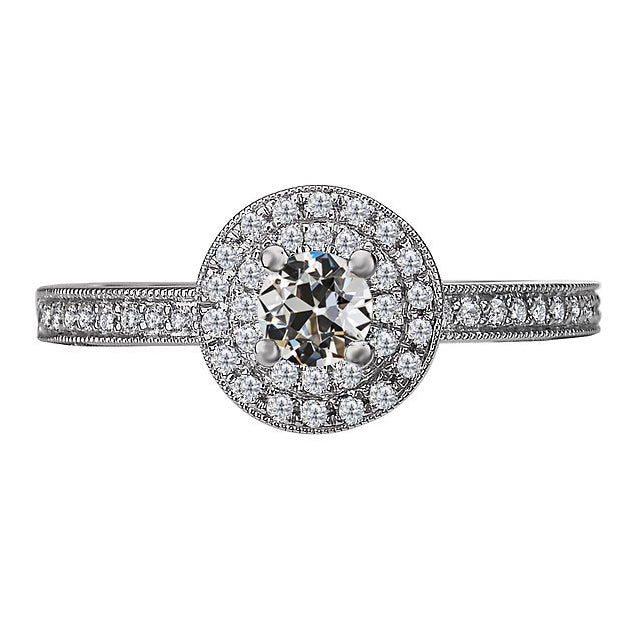 Brilliant Halo Setting Ring 1 ct – main view