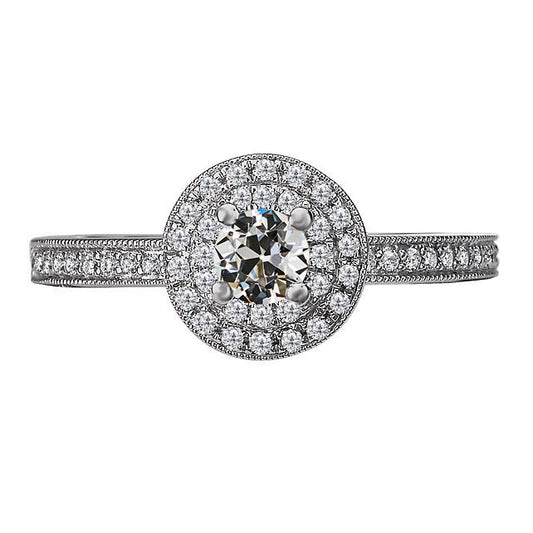 Brilliant Halo Setting Ring 1 ct – main view