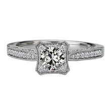 Authentic Brilliant Diamond Solitaire Ring with Accents – main view