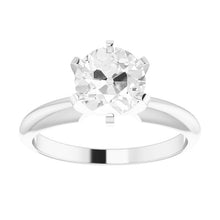 Antique Cushion Diamond ring in 14K White Gold – main view