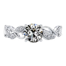 Antique Cushion Diamond ring in 14K White Gold – main view