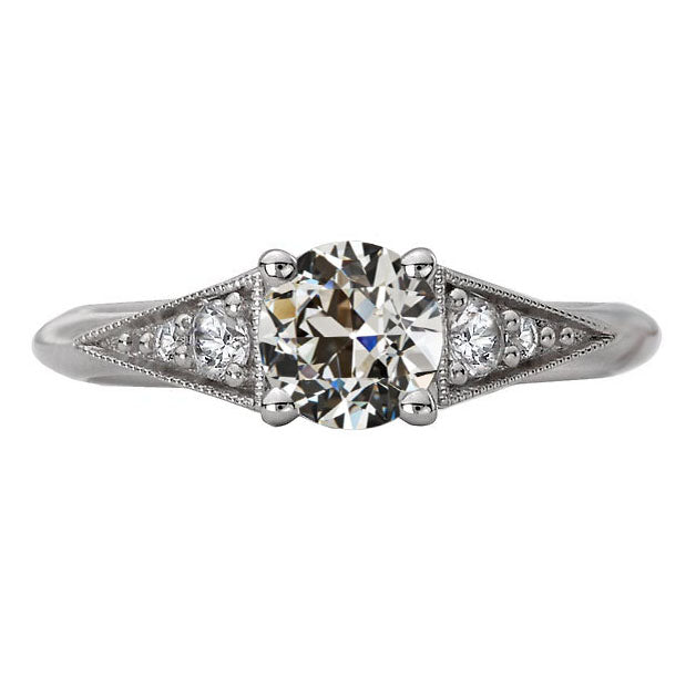 Genuine Diamond Bridal Ring 2 ct 14K White Gold – main view