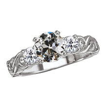 Earth-Mined Diamond Anniversary Ring 2 ct 14 Karat White Gold – main view