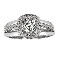 Authentic Fine Diamond Halo Engagement Ring 2 ct 14 Karat White Gold – main view