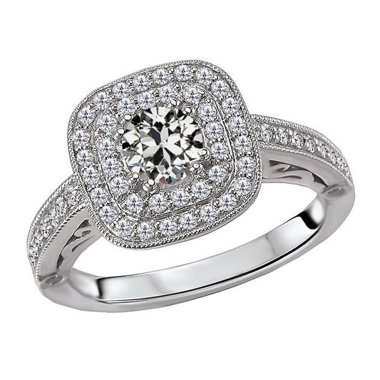 Timeless Brilliant Diamond Halo Setting Ring 2.50 ct – main view