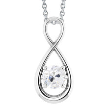 Brilliant Diamond Antique Cushion Drop Pendant in 14K White Gold – main view