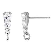 Diamond Earrings 1.50-ct 14 Karat White Gold – front view